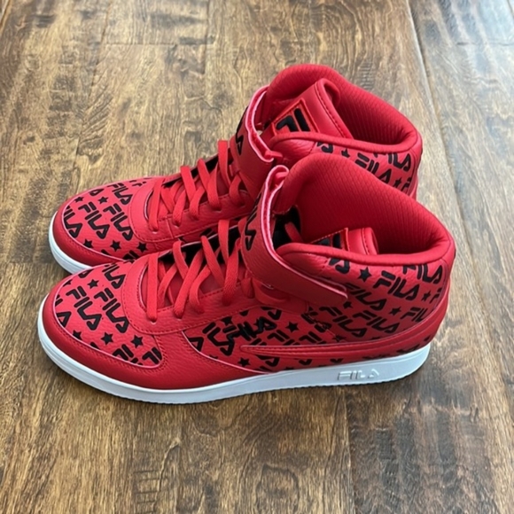 NEW FILA Men's Red High Tops Sneakers Size 10.5 - Picture 9 of 17